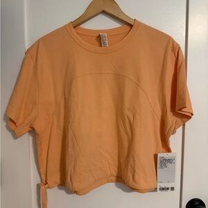 NWT lululemon peach bellini cinch hem crop XL